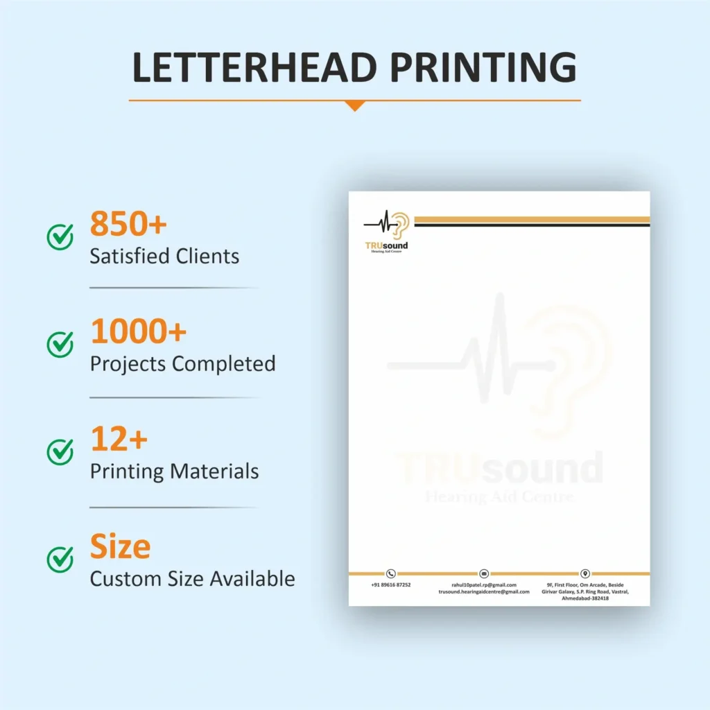 Custom Business Letterhead Printing in Vastral, Ahmedabad